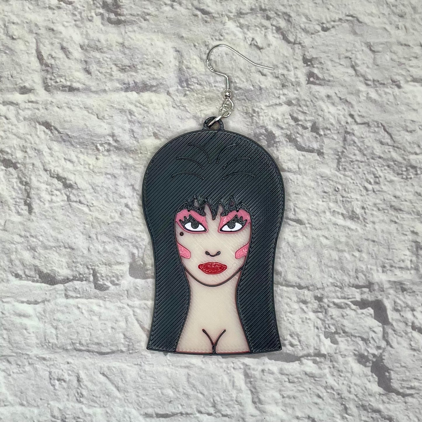Mistress Of The Dark Horror Statement Earrings or Keychain 3D Printed
