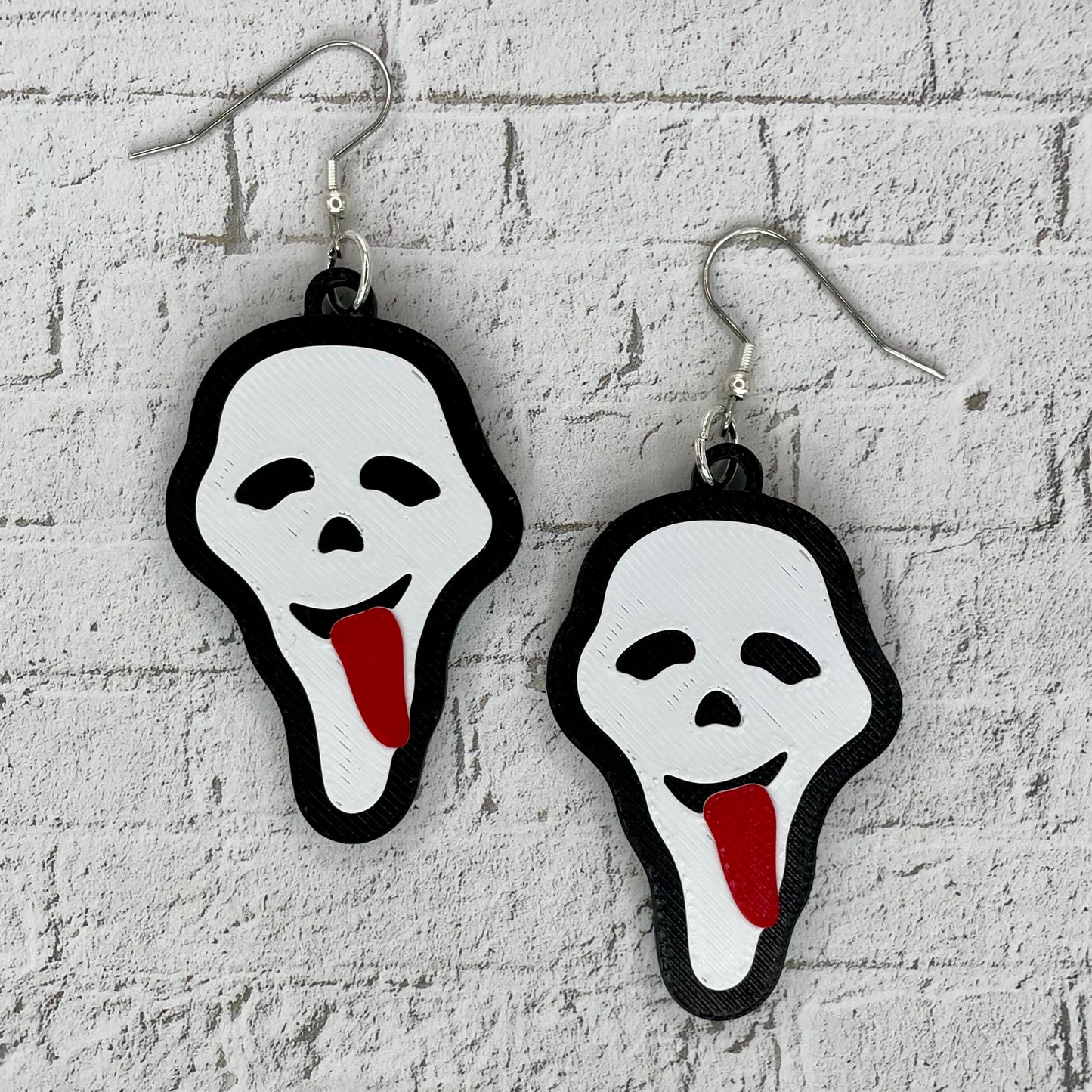Wassup Horror Statement Earrings or Keychain 3D Printed