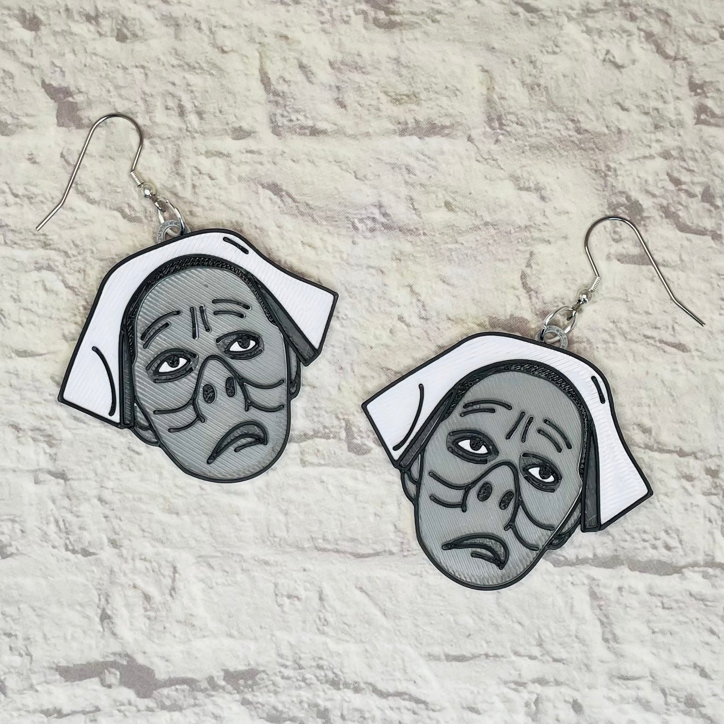 Eye Of The Beholder Nurse Horror Statement Earrings or Keychain 3D Printed