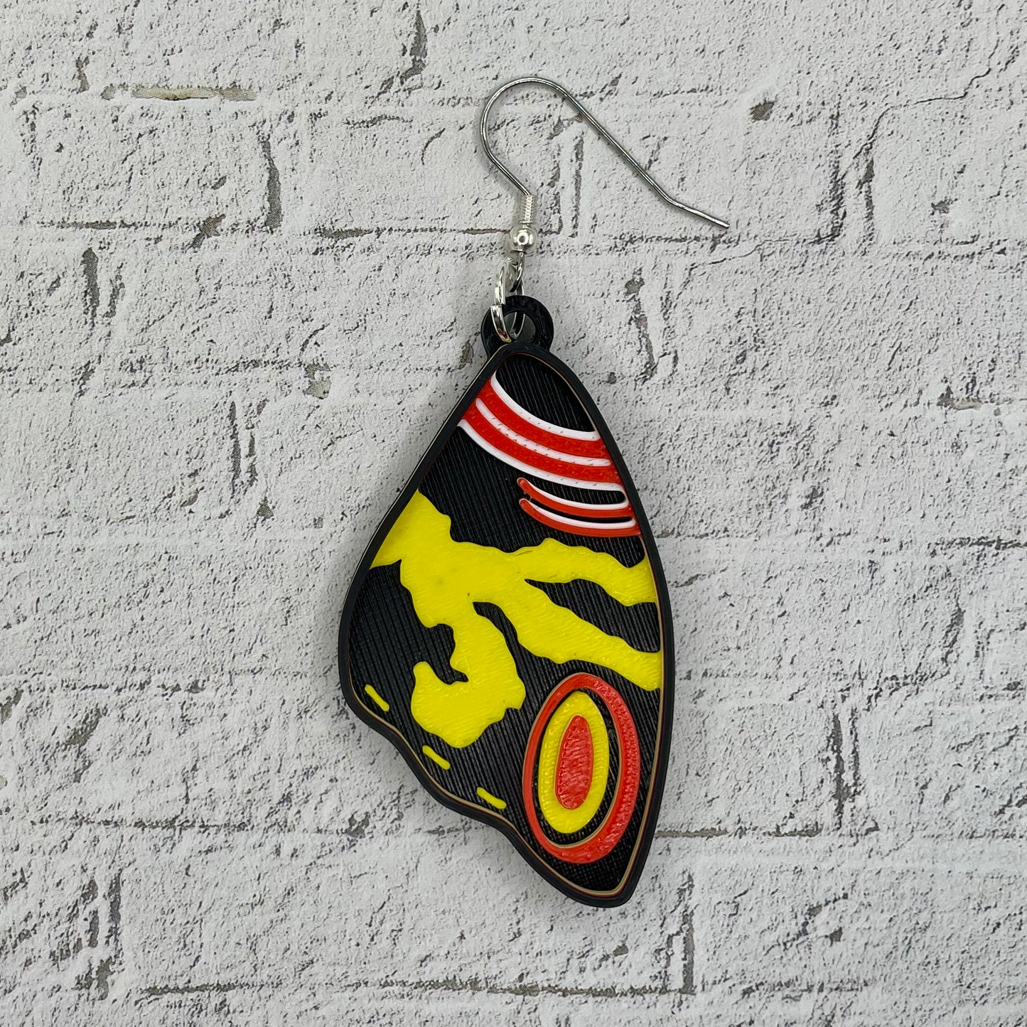 Kaiju Moth Wings Statement Earrings or Keychain 3D Printed