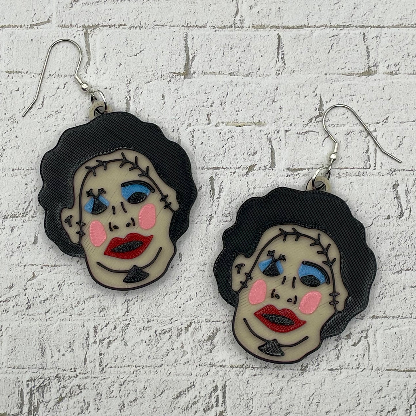 Chainsaw Slasher Horror Statement Earrings or Keychain 3D Printed