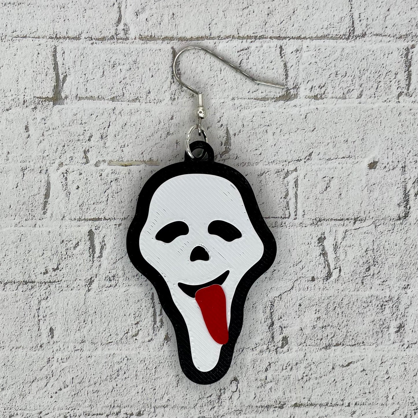 Wassup Horror Statement Earrings or Keychain 3D Printed