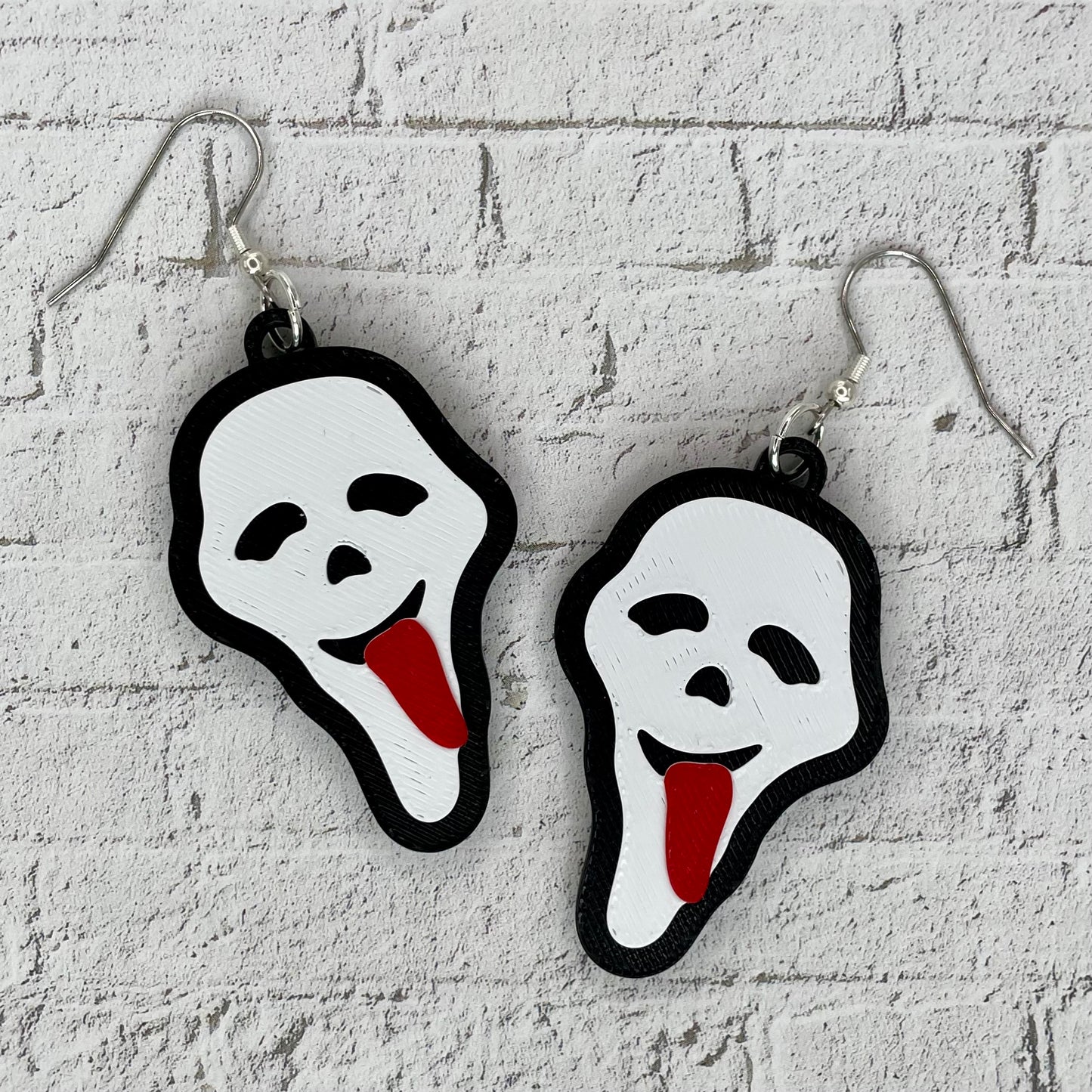 Wassup Horror Statement Earrings or Keychain 3D Printed