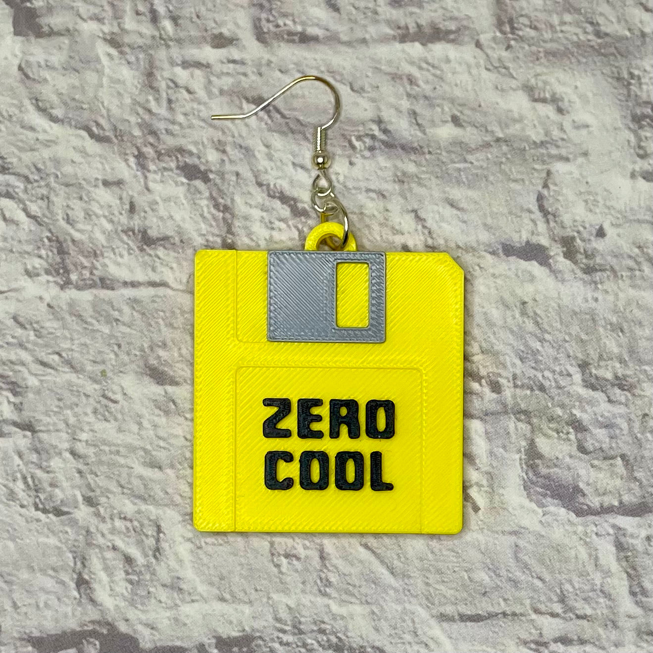 Hackers Floppy Disc Statement Earrings or Keychain 3D Printed