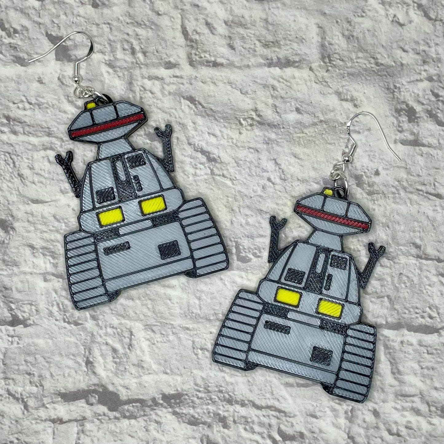 Killbot Horror Statement Earrings or Keychain 3D Printed