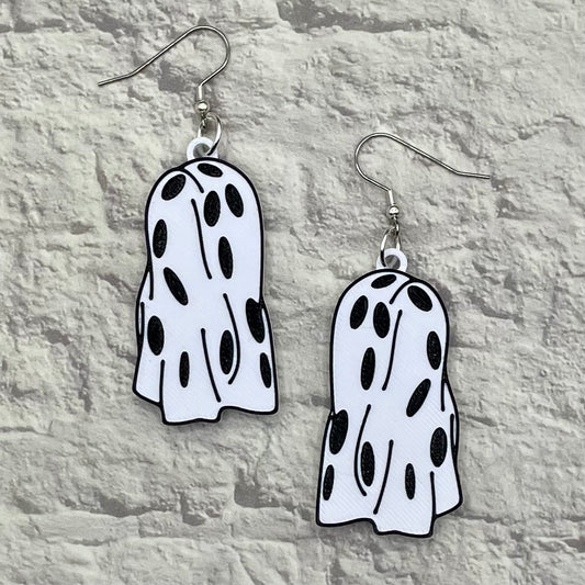 Charlie Ghost Halloween Statement Earrings or Keychain 3D Printed