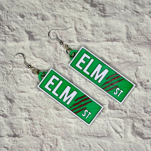 Elm Street Horror Statement Earrings or Keychain 3D Printed
