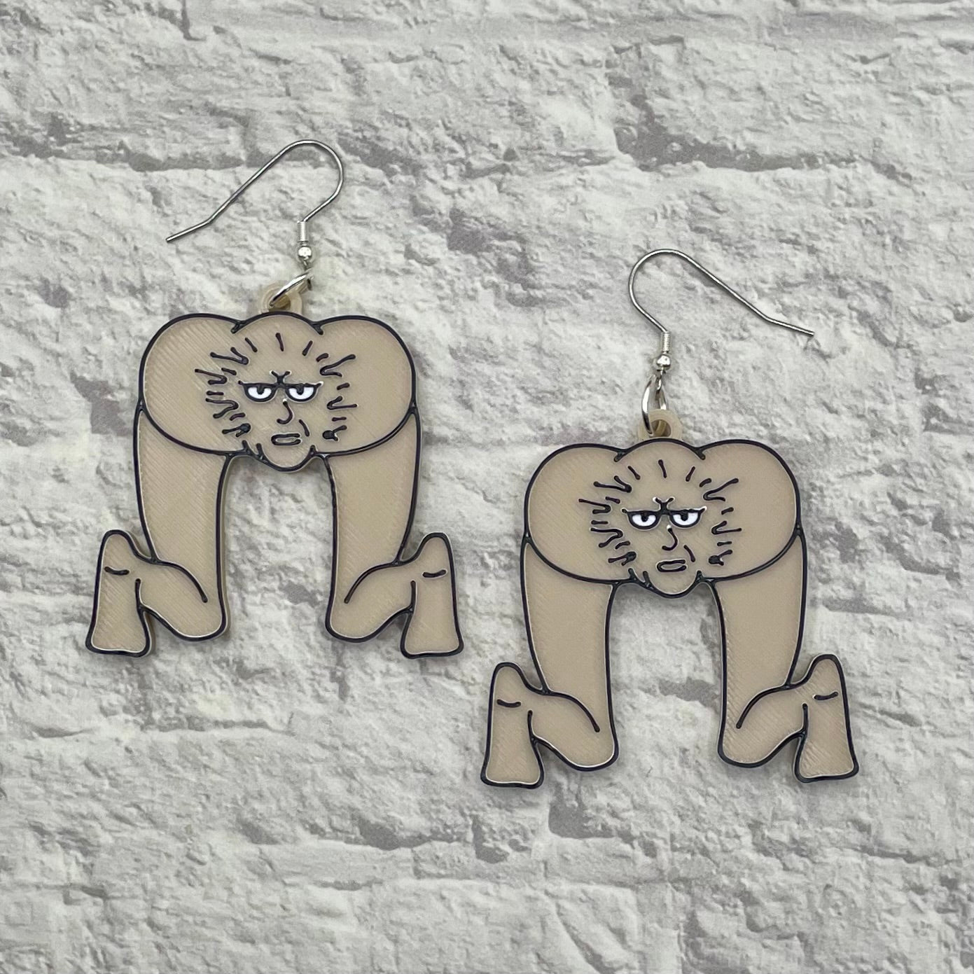 Butthead Society Horror Statement Earrings or Keychain 3D Printed