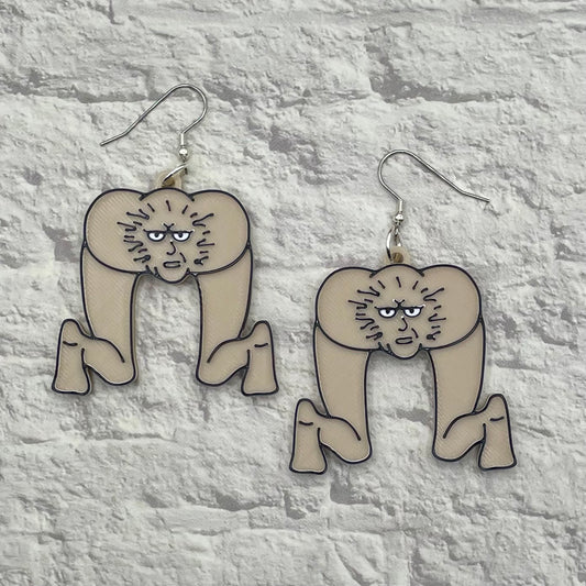 Butthead Society Horror Statement Earrings or Keychain 3D Printed