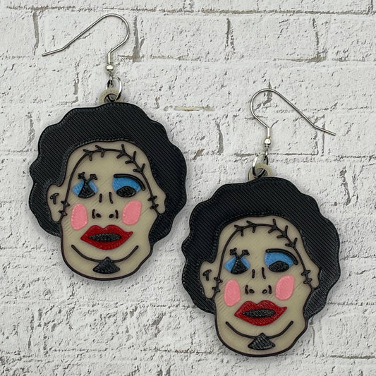 Chainsaw Slasher Horror Statement Earrings or Keychain 3D Printed