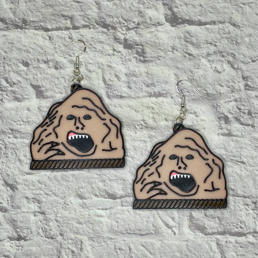 Basket Case Horror Statement Earrings 3D Printed