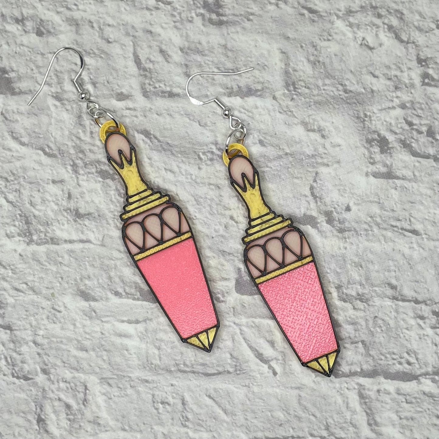 Potion Vial Statement Earrings or Keychain 3D Printed