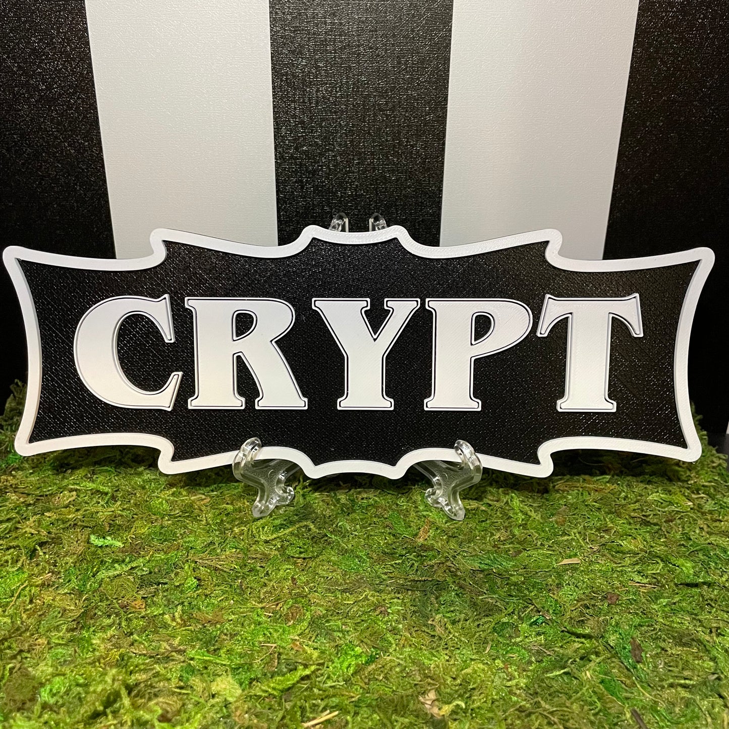 Crypt Sign Wall Hanging 3D Printed