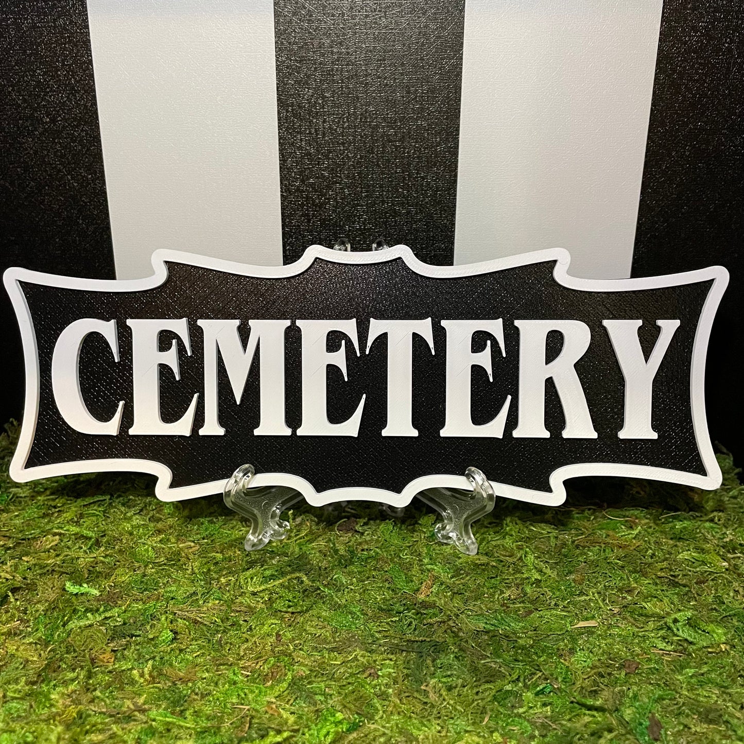 Cemetery Sign Wall Hanging 3D Printed